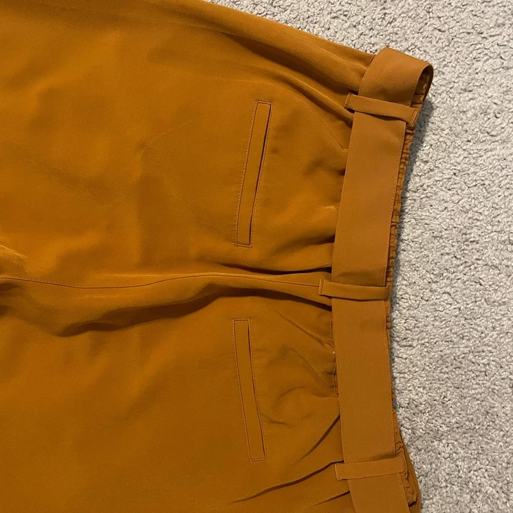 Women's Mustard Tie-Waist Pants - Picture 7 of 7